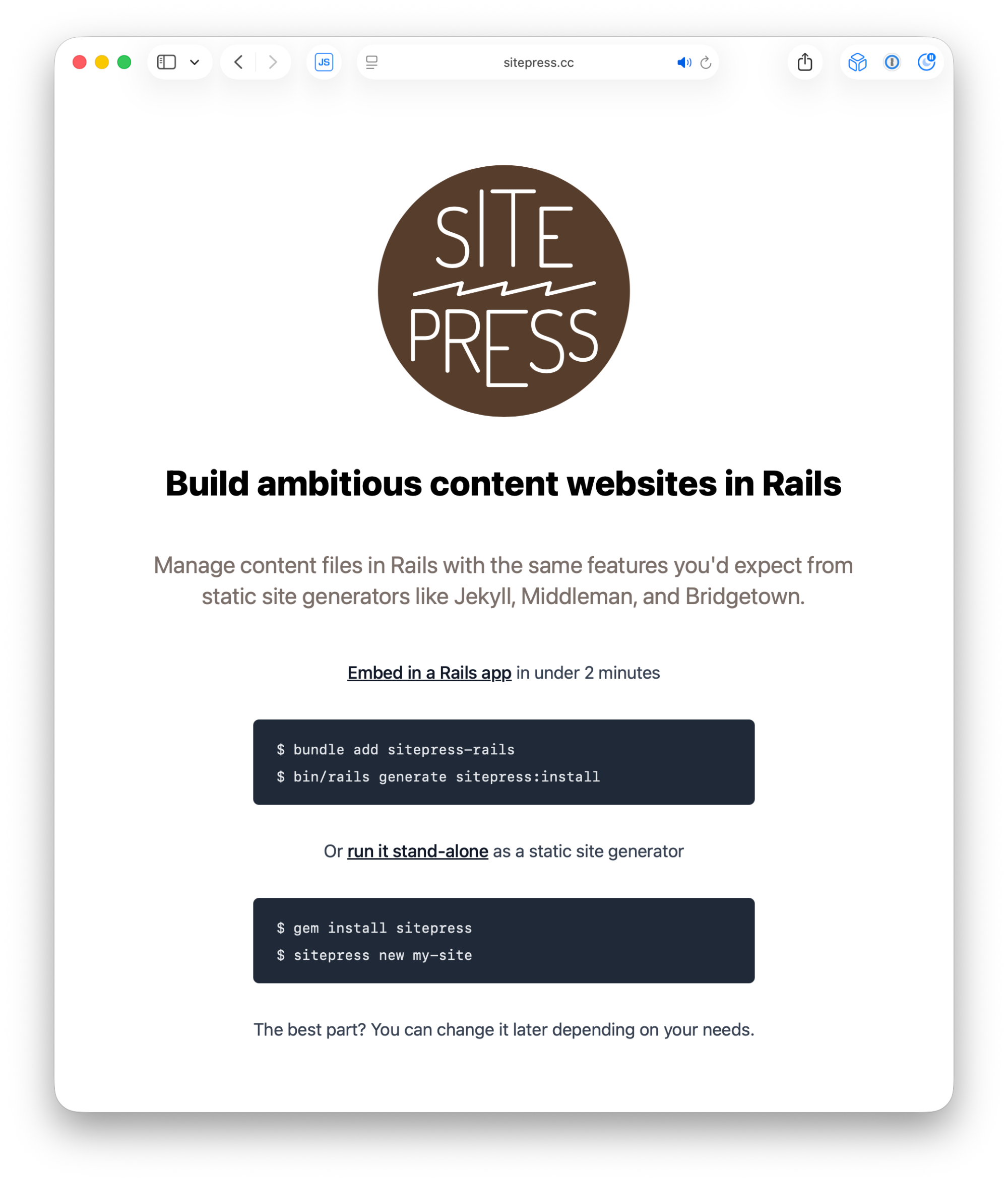 Screenshot of Sitepress.cc