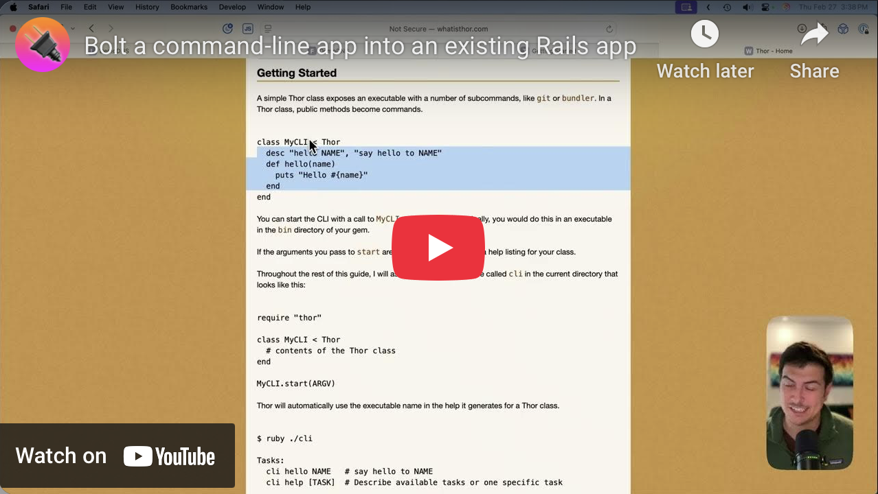 Bolt a command-line app into an existing Rails app