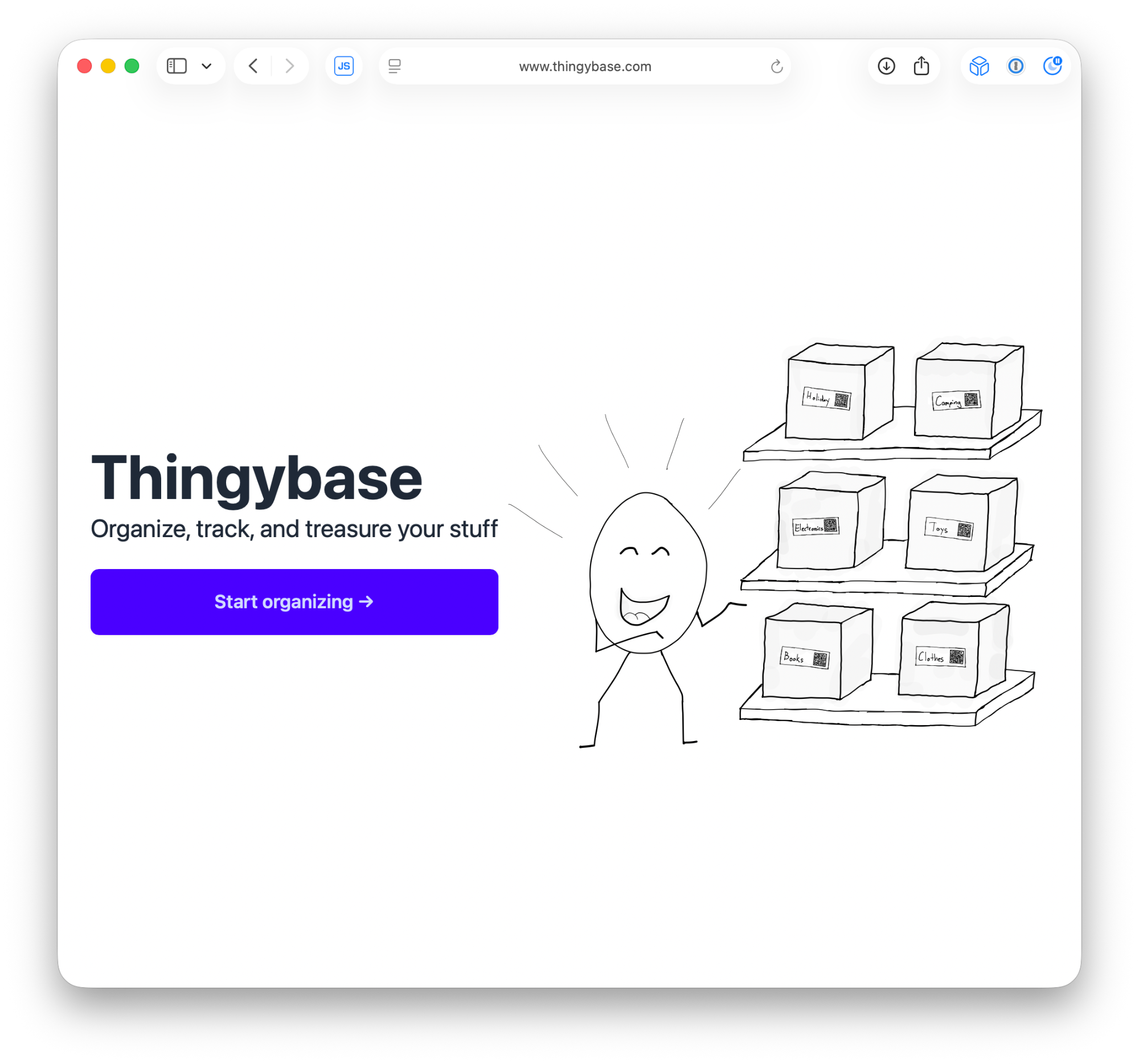 Thingybase.com is a production application used for the course