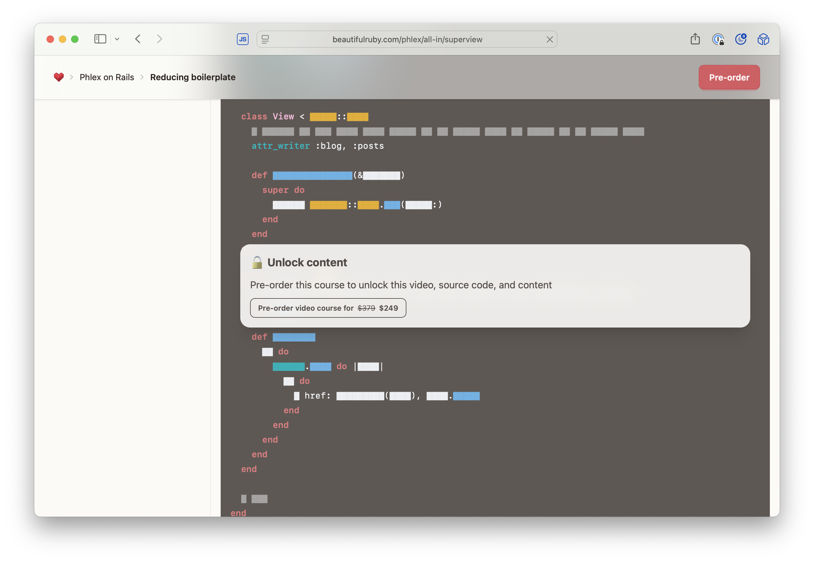 Screenshot of a paywall